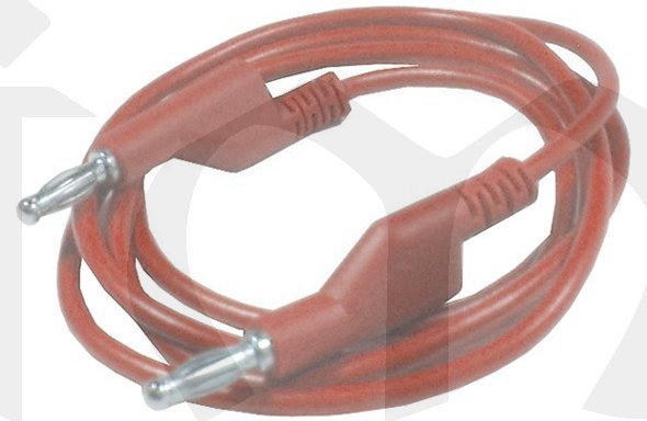 Propojovací kabel 1mm2/ 2m s banánky červený