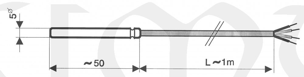 GTF 200 Pt100 WD - Vodotěsný snímač teploty Pt100